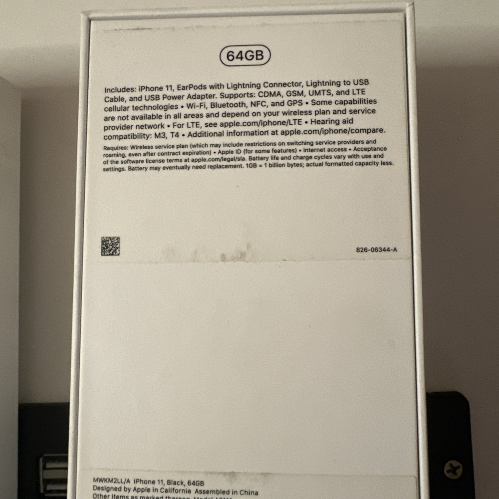 iPhone 11 Black (2) BOXES ONLY Empty, One is 64 GB and 128 GB boxes only - Picture 6 of 7